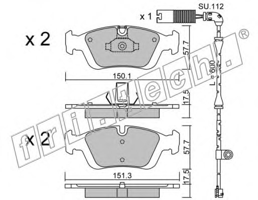 fri.tech. 321.0W Brake Pad Set, disc brake